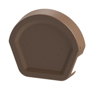 Eurocell Universal Dry Verge Half Round Ridge Cap – Brown, 245mm x 270mm