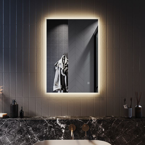 ELEGANT 500x700mm Backlit Illuminated Bathroom Mirror with Shaver Socket and Anti-Fog