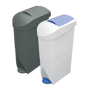 Slimline Pedal Operated Sanitary Bin 20L