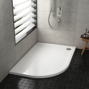 Hudson Reed Left Handed Offset Quadrant Pearlstone Shower Tray 1000 x 800 x 40 