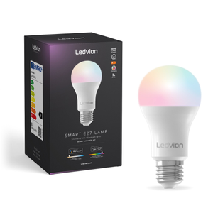 LED Smart Bulb E27 - RGB+CCT - 8W - Colour Changing - WiFi - Dimmable - Works with Alexa & Google Home