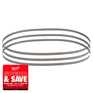 Milwaukee 48390619 Premium Bandsaw Blades 899mm x 12mm x 14tpi (3 Pack)