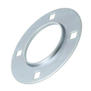 Pair Steel Bearing Flange 4 Hole Round For 87 MM OD Bearings