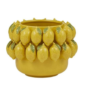 Coastal Home - Limone Ceramic Pot Yellow 22x17cm