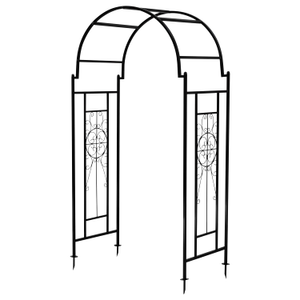 Woodside Northwold Metal Garden Arch, Traditional Decorative Archway for Paths/Entrances