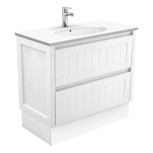 Rotondo Hampton Vanity On Kickboard 2 Drawer 900mm 1 Tap Hole [165419]