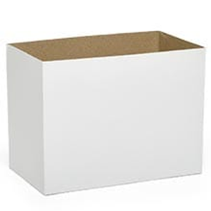 White Matte Premium Basket Box - 8-1/4 X 4-3/4 X 6-1/4 - Cardboard - Quantity: 100 - Basket Boxes by Paper Mart