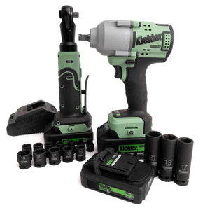 Kielder KWT-BBB-04 18v Impact Wrench, Ratchet, Sockets, Batteries & Charger Set 3 Batts
