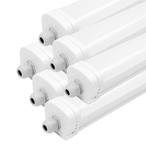 6x 2ft LED Batten - Samsung LED - IP65 - 20W - 2800lm - 6500K - Daylight - Twin - Linkable - 5 Year Warranty