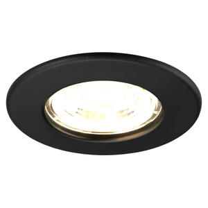 LED Downlight - 5W - Warm White - Fire Rated - IP65 Rated for Bathroom use - Dimmable - Black - Ceiling - Recessed Spotlight - 5 Year Warranty
