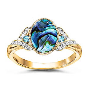 Treasure Of The Sea Genuine Gemstone Ring Size 7