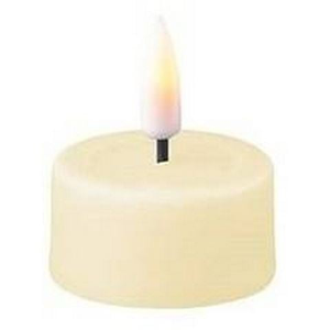 Deluxe Homeart - LED Tealite Candle Set Cream 4.1x4.5cm 2pce