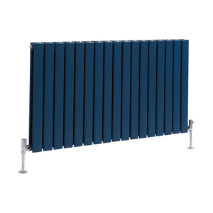 Milano Alpha - Flat Panel Horizontal Designer Radiator - Double Panel - 635mm x 1190mm - Deep Sea Blue