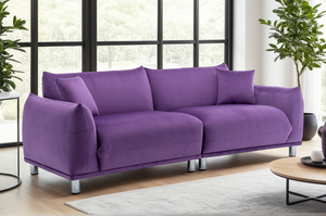 Velvet Purple 3 Seater Sofa MURANO