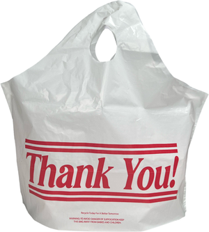 16" x 16" + 8" Wave Top "Thank You" Carry Out Bag