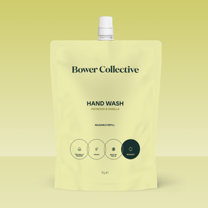 Bower Natural Hand Wash Refill - Pistachio & Vanilla 1L