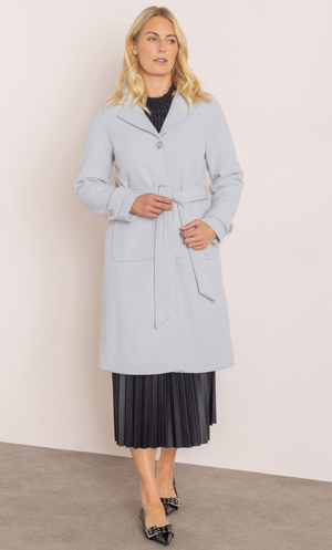 Belted Coat - Soft Grey
