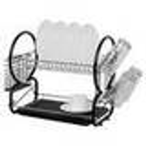 Compact 2-tier Dish Rack - Black