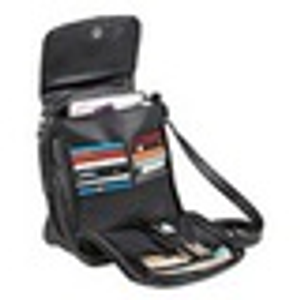 Leather RFID Organiser Bag - Black