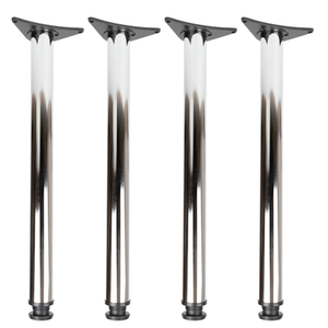 710mm Chrome Tubular Table Legs - 4 Pack