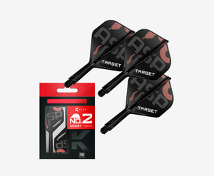 Target Darts Nathan Aspinall K-Flex Black Medium No.2 Shape Integrated Flight and Shaft