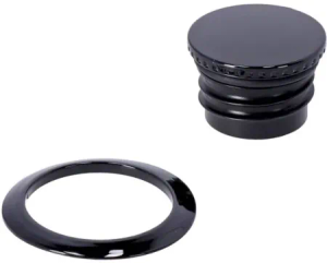 Doss Pop-up Flush Gas Cap Set In Black For 2018-2024 M8 Softail Street Bob, Breakout & Standard (78706B)