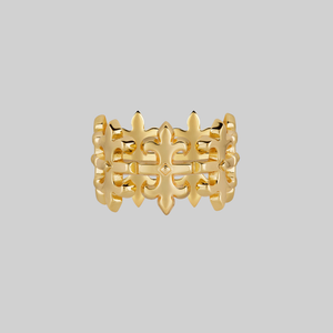 SANCTUARY. Medieval Fortress Wide Band Ring - Gold