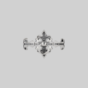 FORTIFY. Medieval Gate Knocker Ring - Silver - Silver / Medium