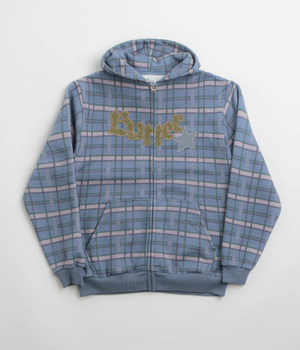 Butter Goods Edge Applique Zip-Thru Hoodie - Plaid