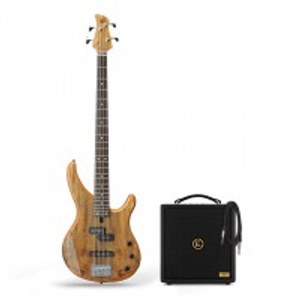 Yamaha TRBX174EW Mango Wood Bass, Natural & Eden Orbiter 8 Combo Amp