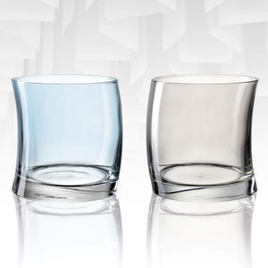Swing Set Of 2 Blue & Smoked Tumblers
