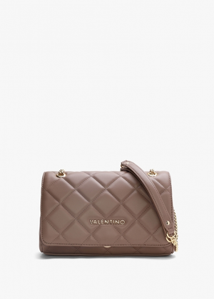 Ocarina Quilted Taupe Satchel Bag