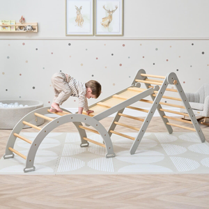 Scala Montessori 3 in 1 Pikler Climbing Frame with Climbing Wall