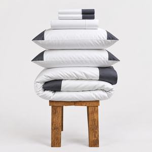 800 Thread Count Egyptian Cotton Harrogate Lux Buttery Smooth - Graphite Grey Bedding Set