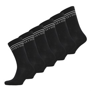 Lyle And Scott Boys Six Pack Socks Black