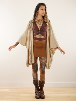 'Veste longue kimono "Melian Evenlyn", Beige'