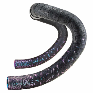 Supacaz Sticky Kush Star Fade Bar Tape: Oil Slick + Oil Slick Plugs OIL SLICK OIL SLIC size