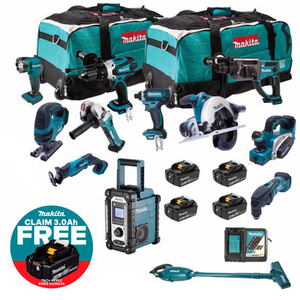 Makita 18V LXT Cordless 12 Piece Power Tool Kit with 4 x 5Ah Batteries