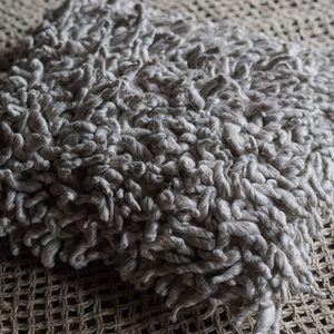 Tabor Textured Square Cushion, Stone