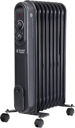 Russell Hobbs RHOFR9004A Oil Filled Radiator 9 Fin Electric Heater Anthracite
