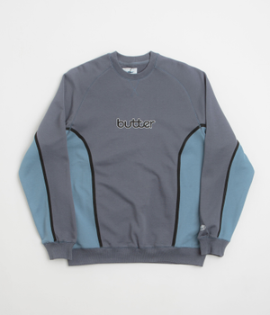 Butter Goods Aspect Crewneck Sweatshirt - Slate / Denim