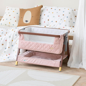 Tutti Bambini CoZee Luxe Mini Me Crib - Walnut/Blush