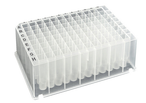 Preppa Plates™ Non-Sterile 2.2mL 96-Well Deep Well Plate with V-Conical Bottom and Square Wells for KingFisher™ Extraction Platform, RNase and DNase Free, 5/PK, 50/CS