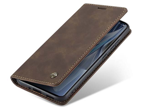 CaseMe Slim Synthetic Leather Wallet Case with Stand for OPPO Reno10 5G - Chocolate