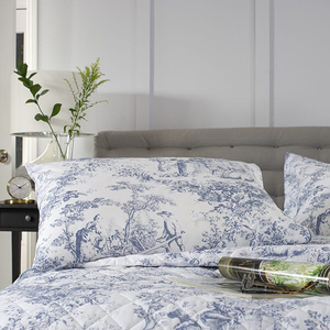 The Lyndon Company Toile De Jouy Housewife Pillowcase Pair Blue