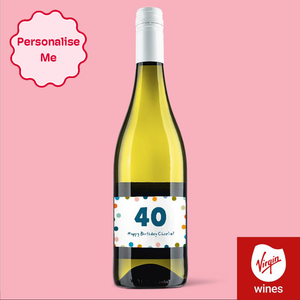 Personalised Happy Birthday Milestone Pinot Grigio 75cl