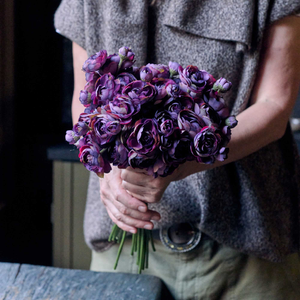 Artificial Ranunculus Bunch, Purple