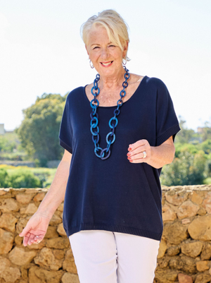 Maya Knitted Jumper - Navy