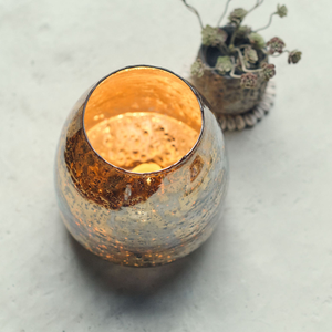 Mercury Glass Candle Holder