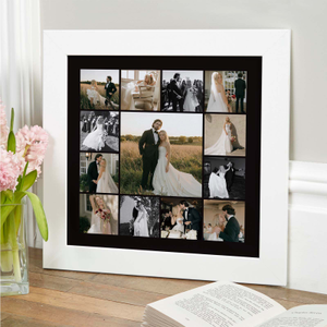 Wedding Photo Collage Wall Art Print or Canvas